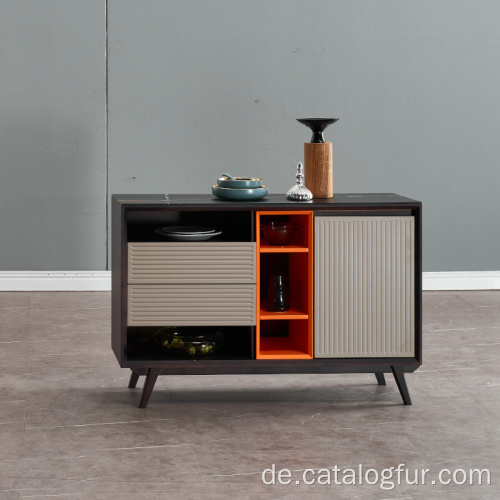 Wohnzimmer-Set Holzschränke Design TV-Möbel mit Couchtisch und Beistelltisch